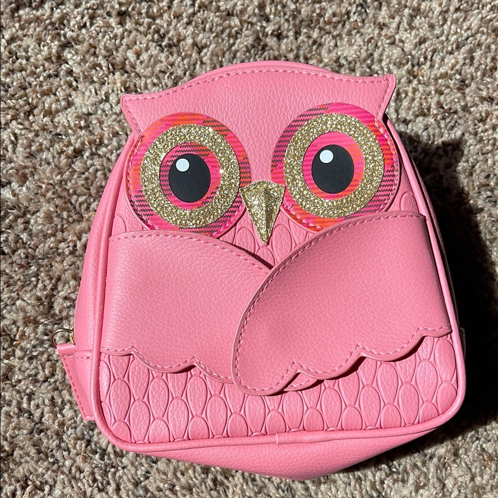 Bath & Body Works Pink and Gold Owl Bag